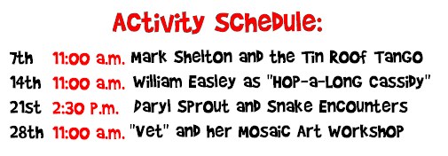 Activity schedule